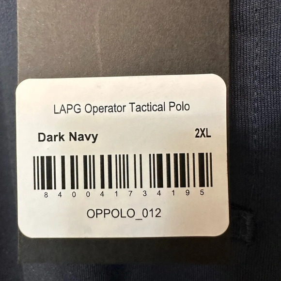 LAPG Operator Tactical Polo Shirt Short Sleeve Collared Navy NWT - Picture 3 of 6